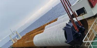 Construction de la ferme éolienne offshore à Yangjiang, Guangdong